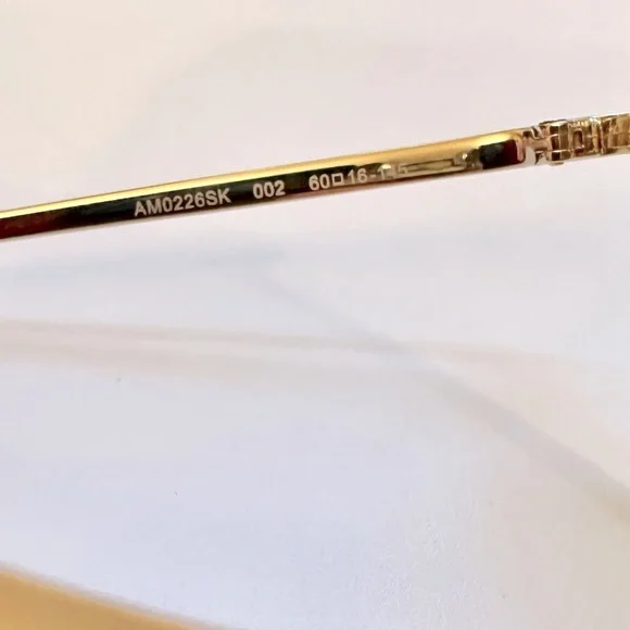 🌺ALEXANDER MCQUEEN🌸 AM0226SK 002 Gold Sunglasses - Picture 13 of 15